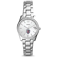 Women's Fossil  Silver Eastern Connecticut State Warriors Scarlette Mini Three-Hand Date Watch