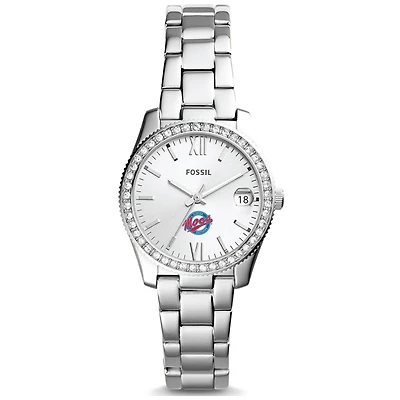 Women's Fossil Silver Florida Southern Mocs Scarlette Mini Three-Hand Date Watch