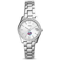 Women's Fossil  Silver Florida Southern Mocs Scarlette Mini Three-Hand Date Watch