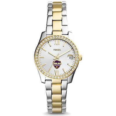 Women's Fossil Silver/Gold Carlow University Celtics Scarlette Mini Two-Tone Stainless Steel Watch