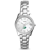 Women's Fossil  Silver Georgia Gwinnett Grizzlies Scarlette Mini Three-Hand Date Watch