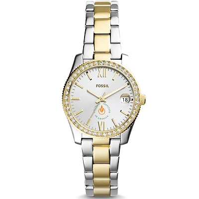 Women's Fossil Silver/Gold Culinary Institute of America Steels Scarlette Mini Two-Tone Stainless Steel Watch