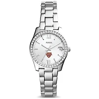 Women's Fossil  Silver Iona University Gaels Scarlette Mini Three-Hand Date Watch