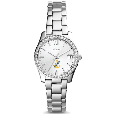 Women's Fossil Silver Lake Superior State Lakers Scarlette Mini Three-Hand Date Watch
