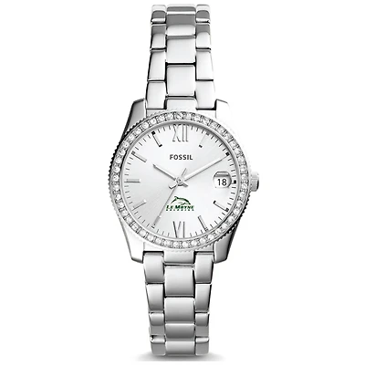 Women's Fossil  Silver Le Moyne Dolphins Scarlette Mini Three-Hand Date Watch