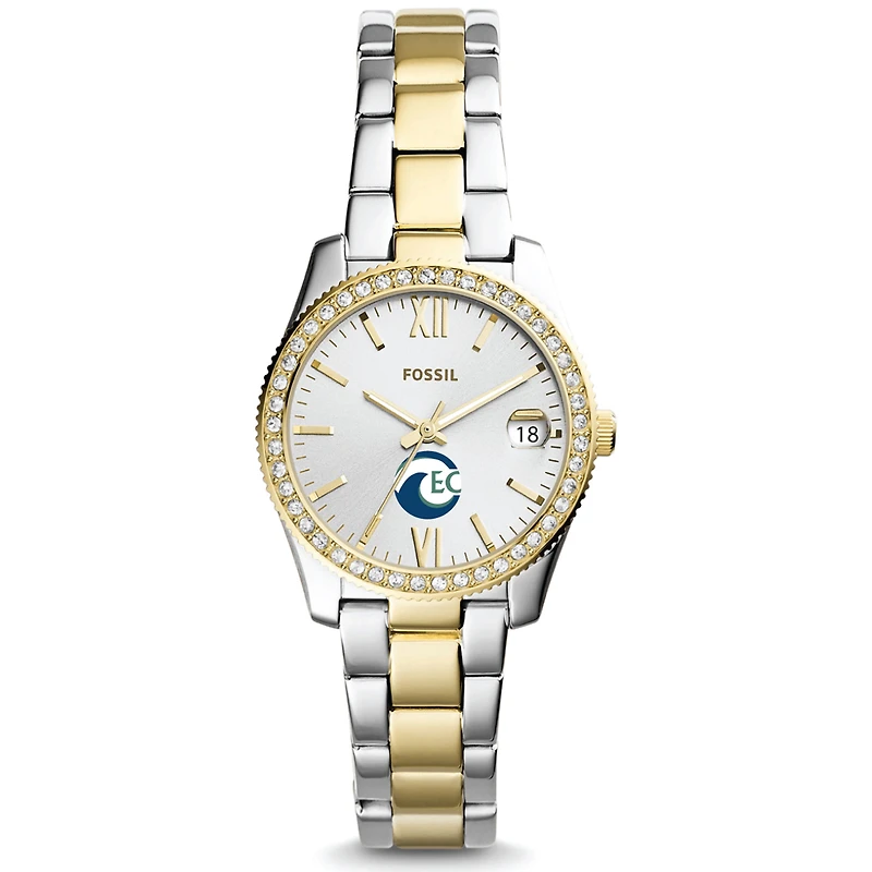 Women's Fossil Silver/Gold Eckerd Tritons Scarlette Mini Two-Tone Stainless Steel Watch