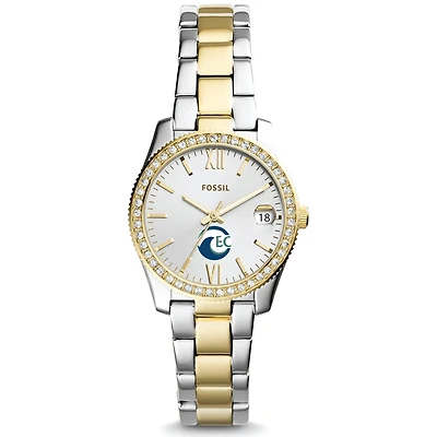 Women's Fossil Silver/Gold Eckerd Tritons Scarlette Mini Two-Tone Stainless Steel Watch