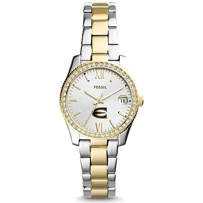 Women's Fossil Silver/Gold Emporia State Hornets Scarlette Mini Two-Tone Stainless Steel Watch
