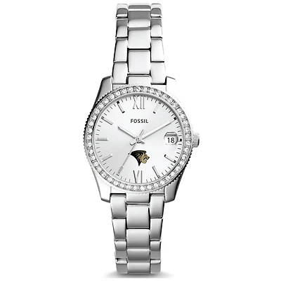 Women's Fossil  Silver Lindenwood Lions Scarlette Mini Three-Hand Date Watch