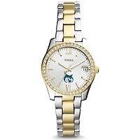 Women's Fossil  Silver/Gold Georgia College Bobcats Scarlette Mini Two-Tone Stainless Steel Watch