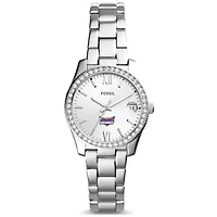 Women's Fossil  Silver Loras College Duhawks Scarlette Mini Three-Hand Date Watch