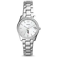 Women's Fossil  Silver University of Maryland Baltimore Scarlette Mini Three-Hand Date Watch