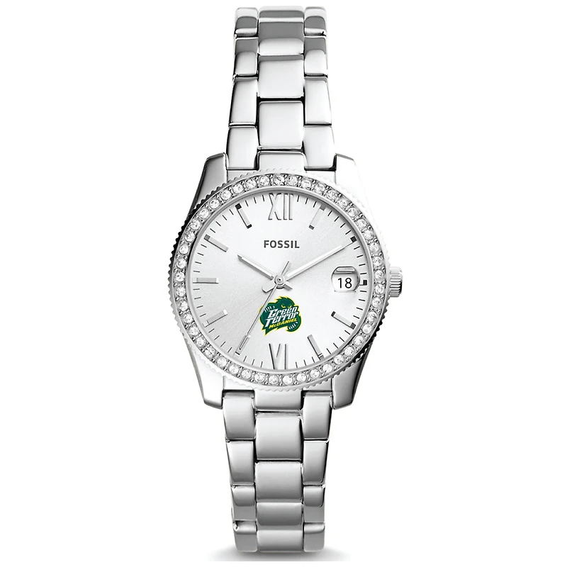 Women's Fossil Silver McDaniel Green Terror Scarlette Mini Three-Hand Date Watch