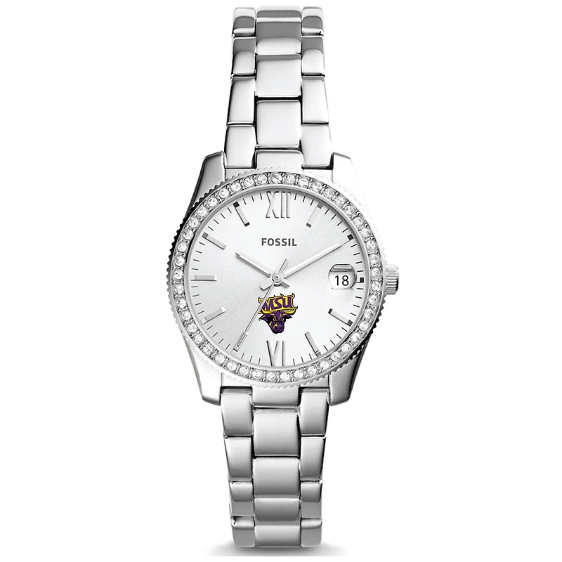 Women's Fossil  Silver Minnesota State Mavericks Scarlette Mini Three-Hand Date Watch