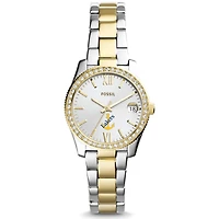 Women's Fossil  Silver/Gold Lake Superior State Lakers Scarlette Mini Two-Tone Stainless Steel Watch