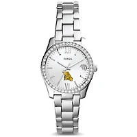 Women's Fossil  Silver Missouri Western State Griffons Scarlette Mini Three-Hand Date Watch