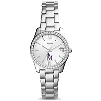 Women's Fossil  Silver Montevallo Falcons Scarlette Mini Three-Hand Date Watch