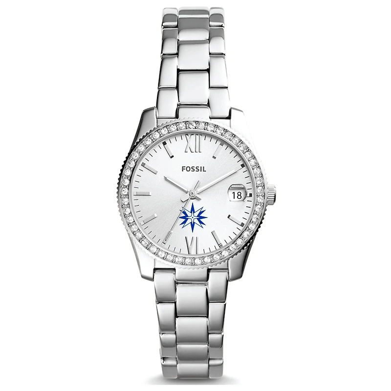 Women's Fossil  Silver Moravian Greyhounds Scarlette Mini Three-Hand Date Watch