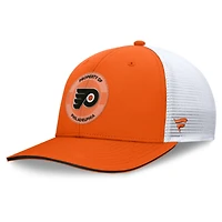 Men's Fanatics Orange/White Philadelphia Flyers Authentic Pro Rink Adjustable Hat