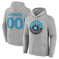 Men's Gray Charlotte FC The Game Is Everything Personalized Any Name & Number Pullover Hoodie