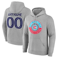 Men's Gray Chicago Fire The Game Is Everything Personalized Any Name & Number Pullover Hoodie
