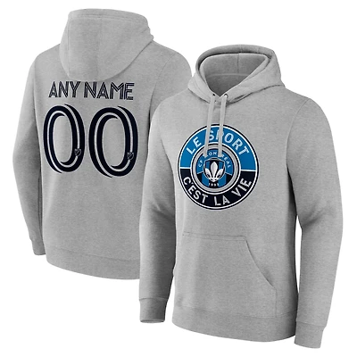 Men's Gray CF Montreal The Game Is Everything Personalized Any Name & Number Pullover Hoodie