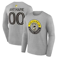 Men's Heather Gray Columbus Crew The Game Is Everything Personalized Any Name & Number Long Sleeve T-Shirt