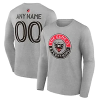 Men's Heather Gray D.C. United The Game Is Everything Personalized Any Name & Number Long Sleeve T-Shirt