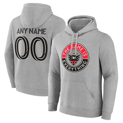 Men's Gray D.C. United The Game Is Everything Personalized Any Name & Number Pullover Hoodie