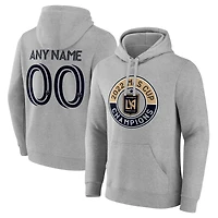 Men's Gray LAFC The Game Is Everything Personalized Any Name & Number Pullover Hoodie