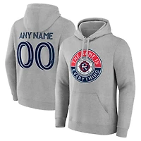 Men's Gray New England Revolution The Game Is Everything Personalized Any Name & Number Pullover Hoodie