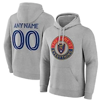 Men's Gray Real Salt Lake The Game Is Everything Personalized Any Name & Number Pullover Hoodie