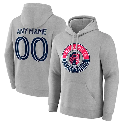 Men's Gray St. Louis City SC The Game Is Everything Personalized Any Name & Number Pullover Hoodie