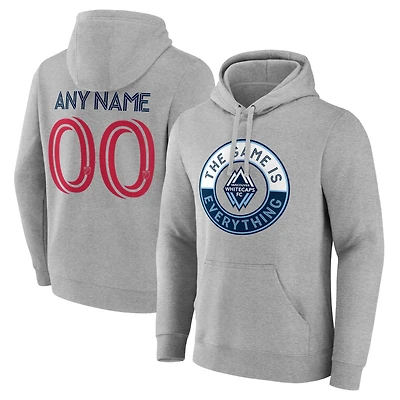 Men's Gray Vancouver Whitecaps FC The Game Is Everything Personalized Any Name & Number Pullover Hoodie