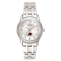 Women's Bulova  Silver Albright Lions Silver-Tone Dial Stainless Steel Quartz Watch