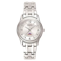 Women's Bulova  Silver Alfred University Saxons Silver-Tone Dial Stainless Steel Quartz Watch