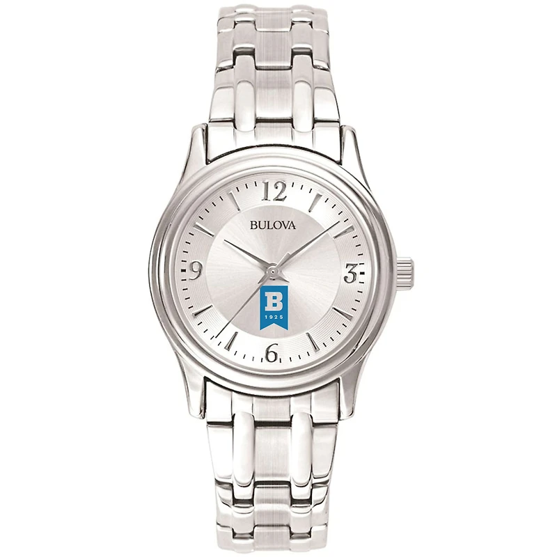 Women's Bulova Silver University of Baltimore Silver-Tone Dial Stainless Steel Quartz Watch