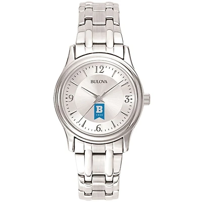 Women's Bulova Silver University of Baltimore Silver-Tone Dial Stainless Steel Quartz Watch