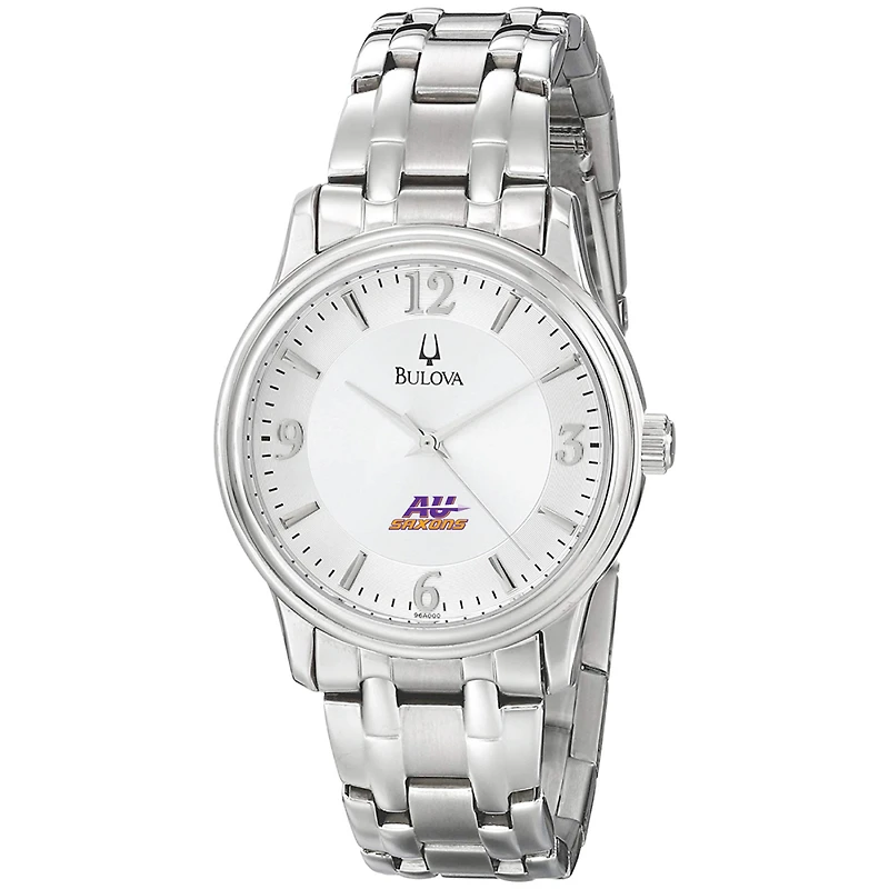 Men's Bulova Silver Alfred University Saxons Stainless Steel Quartz Watch