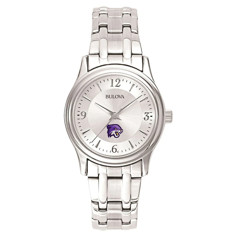 Women's Bulova Silver Bethel Wildcats Silver-Tone Dial Stainless Steel Quartz Watch