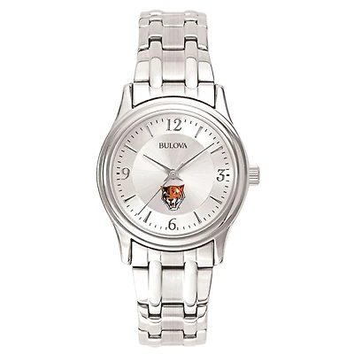 Women's Bulova Silver Buffalo State Bengals Silver-Tone Dial Stainless Steel Quartz Watch