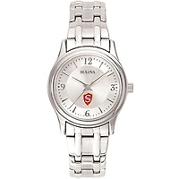 Women's Bulova  Silver Cal State Stanislaus Warriors Silver-Tone Dial Stainless Steel Quartz Watch