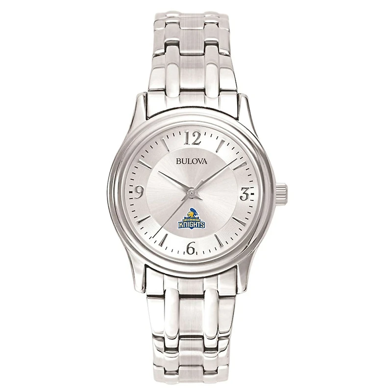 Women's Bulova Silver Carleton Knights Silver-Tone Dial Stainless Steel Quartz Watch