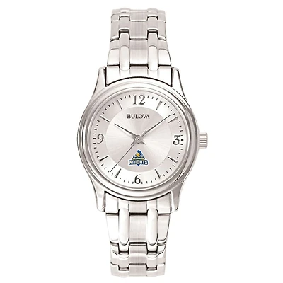 Women's Bulova Silver Carleton Knights Silver-Tone Dial Stainless Steel Quartz Watch