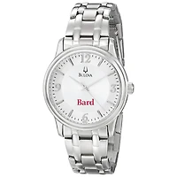 Men's Bulova  Silver Bard College Raptors Stainless Steel Quartz Watch
