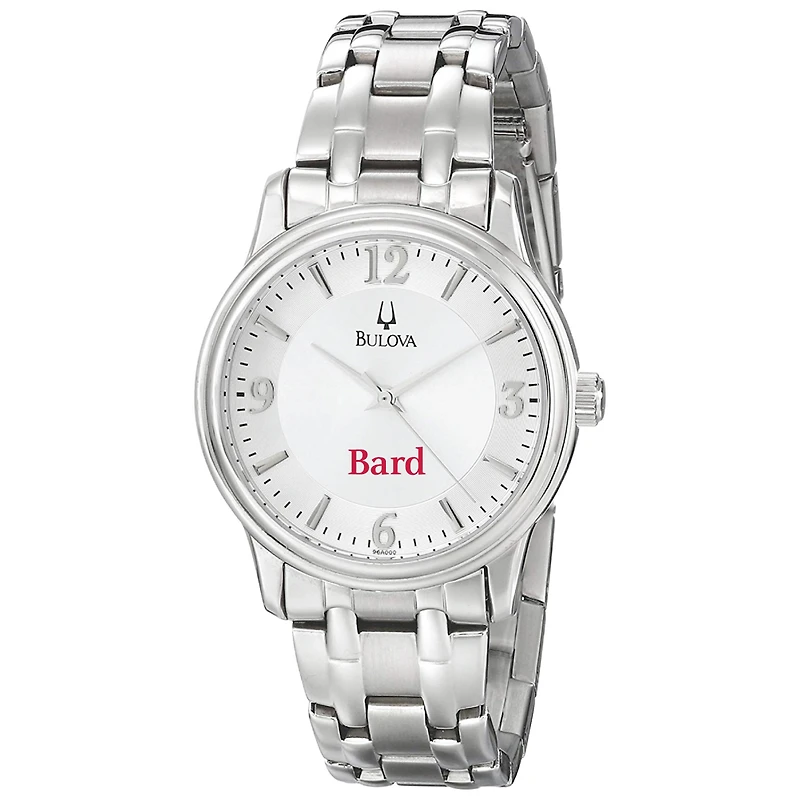Men's Bulova Silver Bard College Raptors Stainless Steel Quartz Watch
