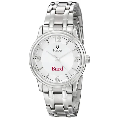 Men's Bulova  Silver Bard College Raptors Stainless Steel Quartz Watch