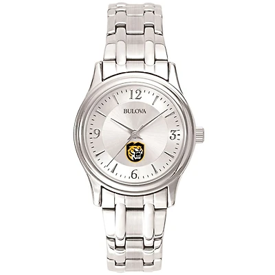 Women's Bulova Silver Colorado College Tigers Silver-Tone Dial Stainless Steel Quartz Watch