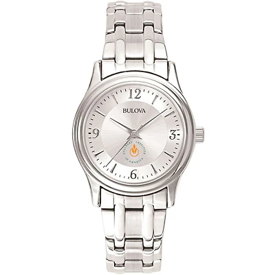 Women's Bulova Silver Culinary Institute of America Steels Silver-Tone Dial Stainless Steel Quartz Watch