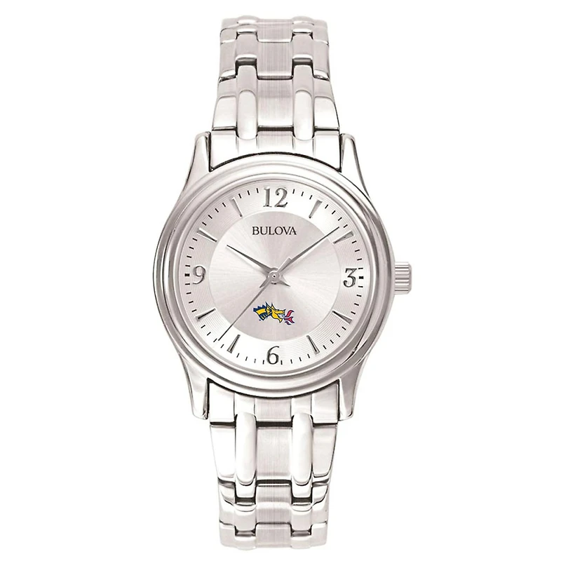 Women's Bulova Silver Drexel Dragons Silver-Tone Dial Stainless Steel Quartz Watch